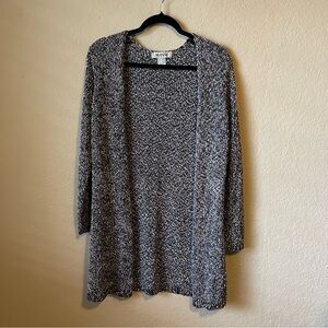 Alfani Black and White Open-Front Cardigan